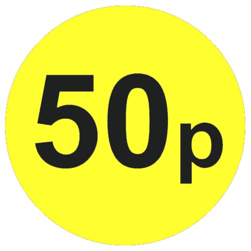Große 45 mm gelb & schwarz Preis Punkt Aufkleber Klebeetiketten - verschiedene Preise - Bild 3 von 28