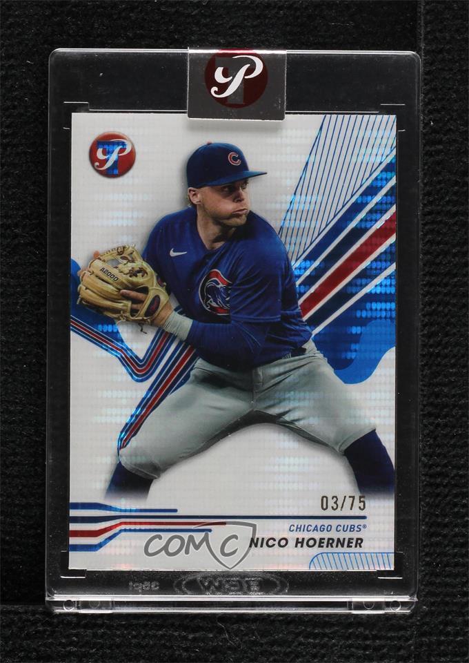 2024 Topps Pristine Blue Pristine Pulsar Refractor 3/75 Nico Hoerner #98