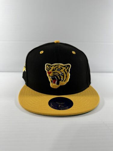 OSAKA TIGERS EFF DNA EBBETS FIELD BLACK YELLOW FITTED HAT SIZE 7 1/4 MENS NEW - Picture 2 of 9