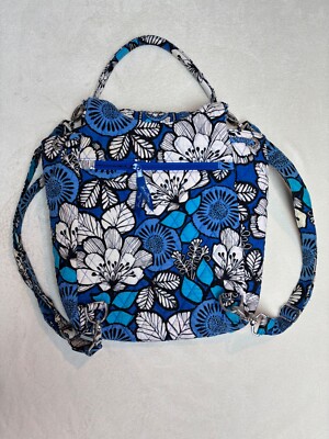 Vera Bradley backpack BLUE BAYOU print cotton washable light  display picture 2