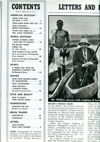 LOOK MAGAZINE April 14 1941 Hemingway Bombs fall on England Deanna Durbin in DC - Imagen 2 de 2