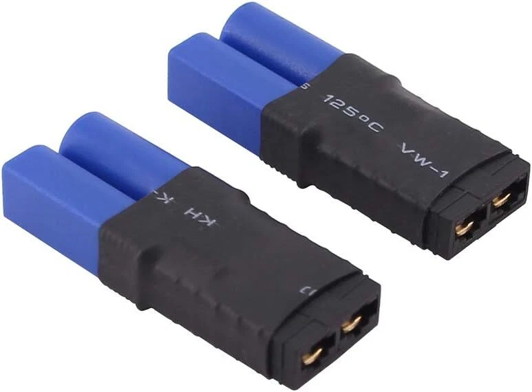 2x Adaptador EC5 a TRX Traxxas para modelos RC, azul, silicona, enchufe de al... - Imagen 2 de 3