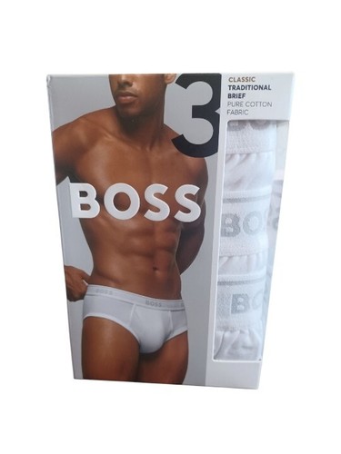 Hugo Boss Men's Classic White Traditional Briefs - Extra Large