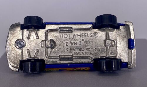 Hot Wheels Z WHIZ DATSUN Flying Colors Era DARK BLUE Enamel Blackwalls 1976 HTF - Picture 7 of 7