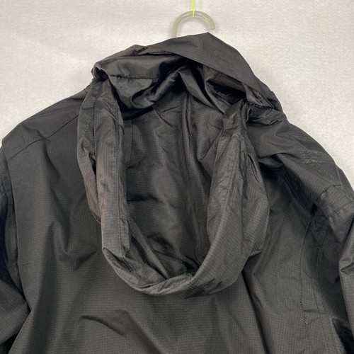 Izod PerformX Ripstop Jacket Men's Medium Black Hooded Long Sleeve Full Zip - Picture 16 of 17