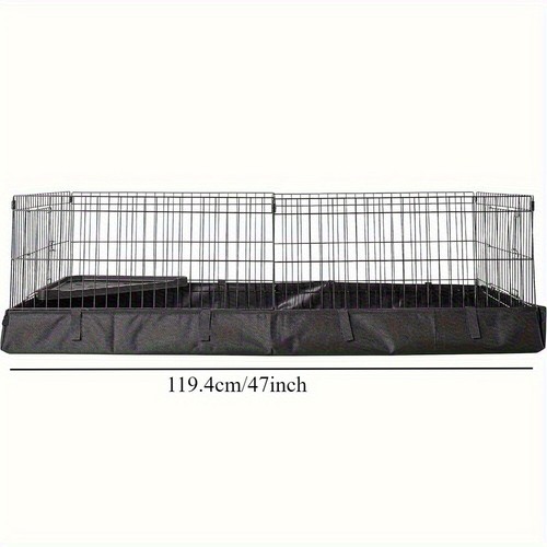 indoor/outdoor canvas bottom pet carrier,47x14x24 inches,portable pet pen,metal - Picture 4 of 15