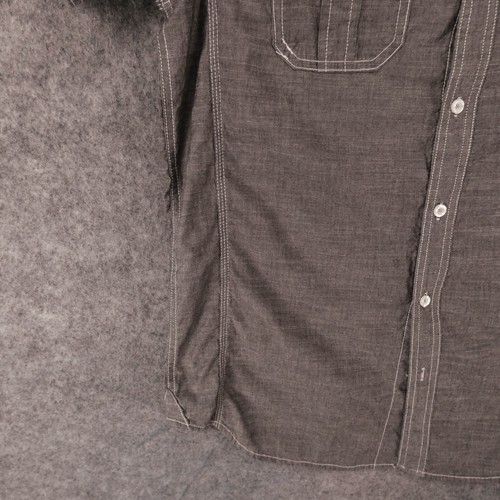 iJeans by Buffalo Shirt Mens Small Short Sleeve Button Up Gray w Logo - Picture 4 of 11
