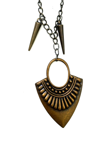 Collar colgante flecha azteca vintage 24" - Imagen 3 de 4