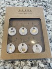 New RAE DUNN Set of Six White Ceramic Wine Charms Artisan Collection Wedding
