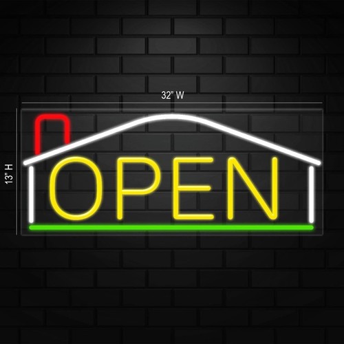 Insegna Aperta Immobiliare per Espositori Aziendali | LED Flex Neon | 32"W x 13"H x 1"D - Foto 2 di 4