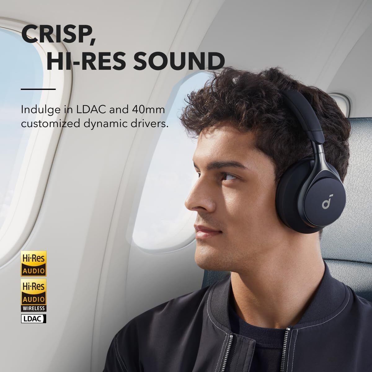 Soundcore Space One Wireless Headphones 2X Stronger Voice Reduction 40H ANC Play Soundcore Space One Wireless Headphones 2X Stronger Voice Reduction 40H ANC Play