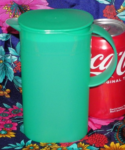 NICE! Vintage Green Tupperware Impressions MINI PITCHER/Creamer+Lid 500ml 3535 - Picture 2 of 8