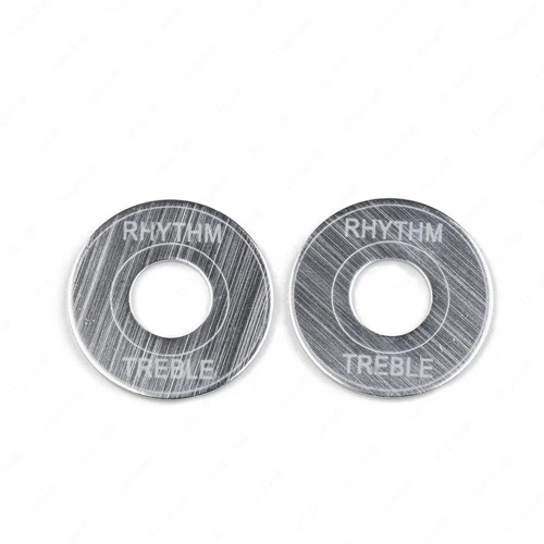 2x Aluminium Switch Plate Rhythm Treble Pickup Selector Toggle Ring For Gibson