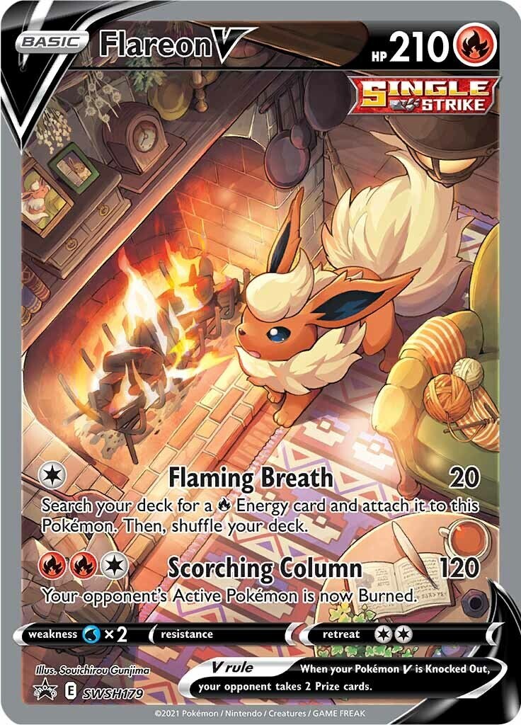 Flareon V SWSH179 SWSH: Sword & Shield Promo Cards for sale | eBay
