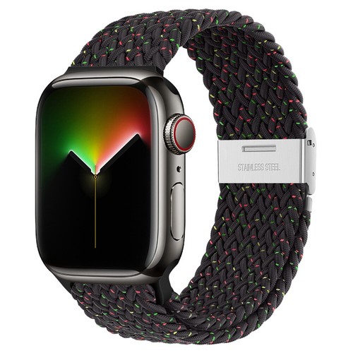 For Apple Watch Ultra SE 10/9/8/6/5/4/3/7 45mm Nylon Braided Elastic Strap Band - Picture 61 of 72