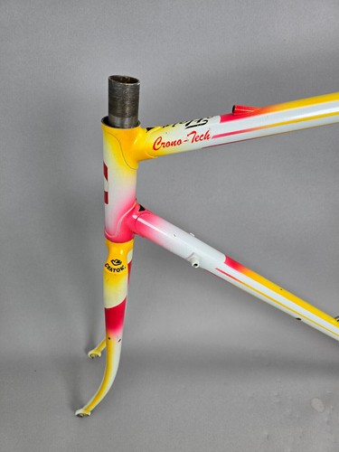 Juego de marcos Cratoni Crono tech aero 55 cm marco de acero retro vintage amarillo rojo - Imagen 4 de 20