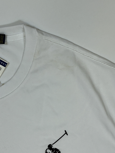 *DEFECTO MENOR* Camiseta Polo Ralph Lauren BP Poly Blackwatch - Blanca - Talla: XXL - Imagen 4 de 5