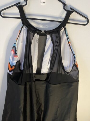 Swim suit women’s 3x two piece tank shirt mesh back shorts NEW. Plus Size - Picture 4 of 9