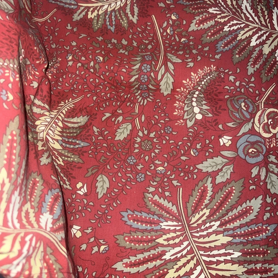 Vtg Eddie Bauer Duvet cover Pillow Sham Queen Floral Combed Cotton 3 pc set Bark - Image 2 of 4