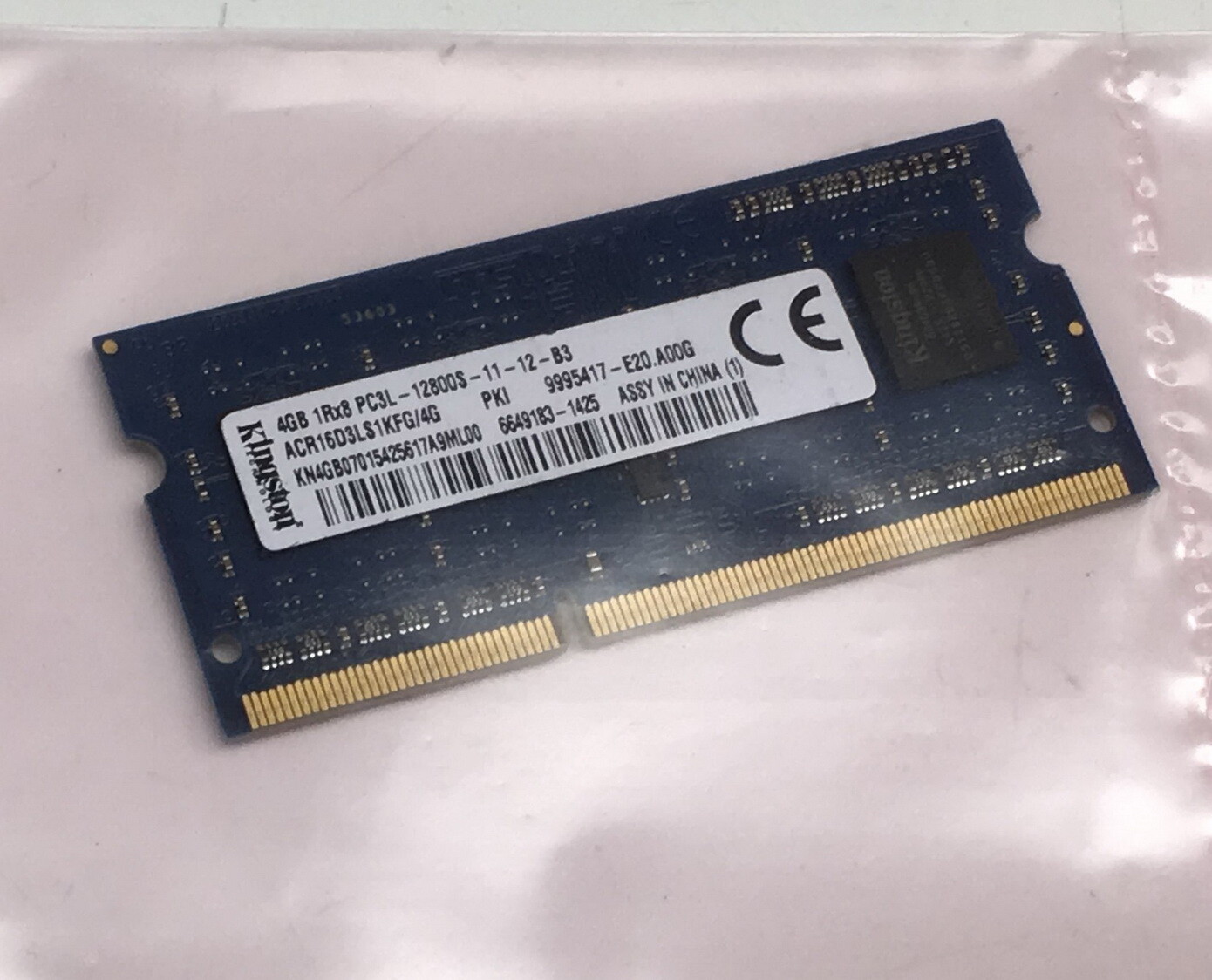 4gb Kingston SODIMM Laptop Memory Pc3-12800 RAM 1600mhz Acr16d3ls1kfg ...