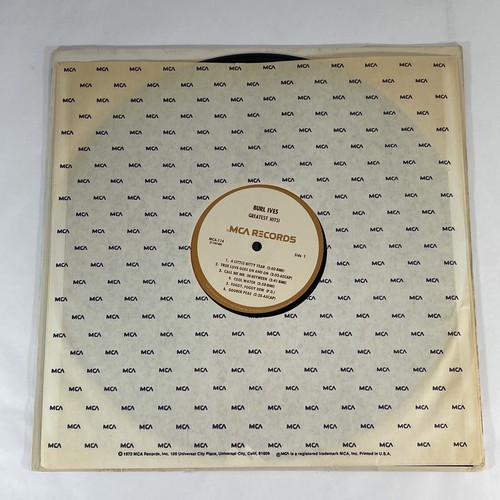Burl Ives Greatest Hits LP Album MCA 12" 33 RPM Vinyl Record - Picture 4 of 6