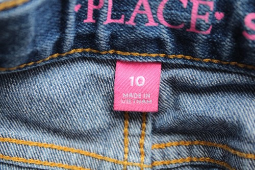 Children's Place Girls 10 Skinny Blue Denim Pants, Rare Editions Smocked Top ~8~ - Picture 7 of 16