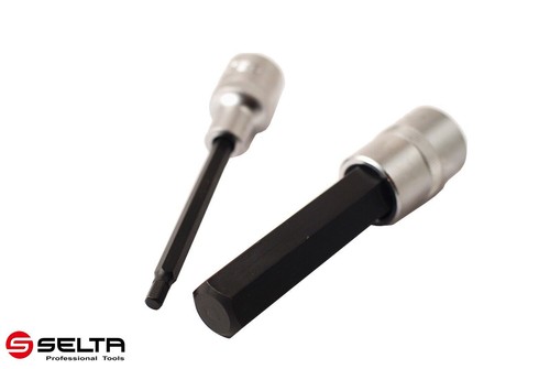Selta Taiwan 1/2" Dr 110mmL 8pc Cr-Mo Impact Hex Allen Socket Bit:H5,6,8,10,..17 - Picture 4 of 4