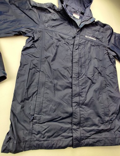 Columbia Omni-Tech Herren klein marineblau Langarm Windbreaker Kapuzenjacke mit durchgehendem Reißverschluss - Bild 5 von 12