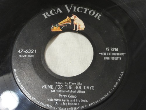 45 rpm 7" Record 1958 PERRY COMO God Rest Ye Merry Gentlemen / Home For Holidays - Picture 2 of 12