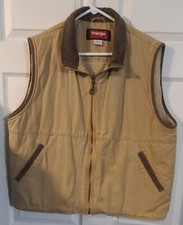vintage wrangler pro sherpa lined vest size large