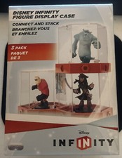 Disney Infinity Figure Display Case 3pack Stackable Interlocking. Brand New