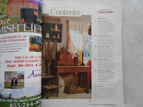 COUNTRY SAMPLER Magazine-SEPTEMBER,2018 - Picture 2 of 2