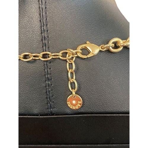 Collar Babero Talbots Firmado Tono Dorado y Flor Blanca Esmaltada 18"-20.5" - Imagen 19 de 21