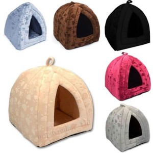 NEW GREEN DOG CAT KITTEN SOFT IGLOO BED WARM CAVE HOUSE LUXURY BASKET PET MAT