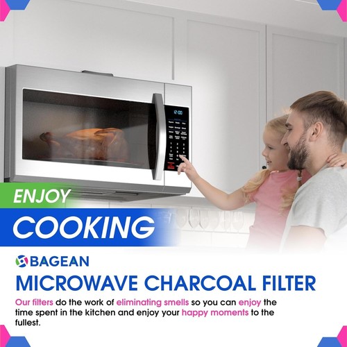 Filtro de microondas de carbón de fácil instalación paquete de 2 - 7,68"x4,85" para GE, LG, Kenmore - Imagen 8 de 8