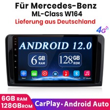 6+128G Android 12 DAB+Autoradio Navi Carplay für Mercedes ML/GL-Klasse W164 X164
