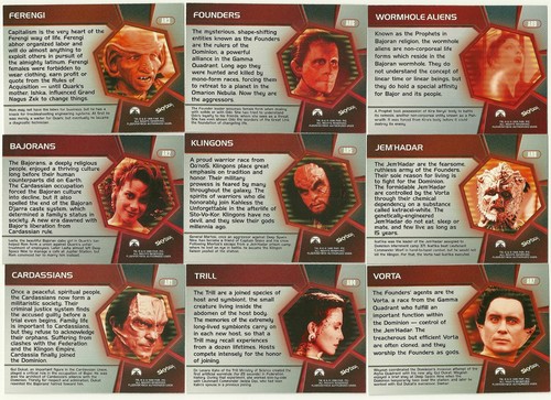 1999 Skybox Star Trek Deep Space Nine MEMORIES From The FUTURE Alien Races Set - Picture 2 of 2