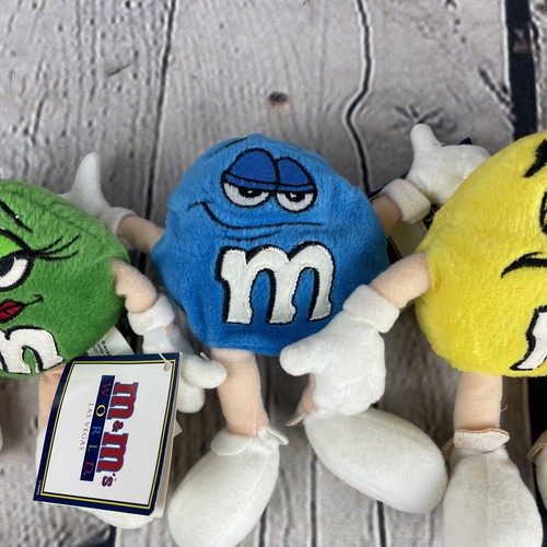 M&M's World Las Vegas Bean Bag Plush Toys Blue Yellow Red Green 1997 Vintage - Picture 6 of 12