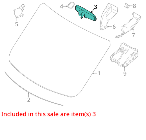 Rear View Mirror Manual Dimming Fits 01-23 EXPLORER 1454514 - Picture 3 of 14