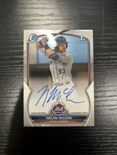 🔥 2023 Bowman Draft Chrome Nolan McLean 1st Bowman RC Auto #CDA-NM NY Mets 🔥