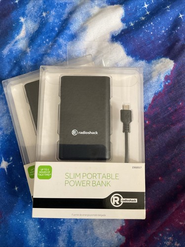 Slim PORTABLE POWER BANK  Radio Shack 500mA- NEW- Free Shipping