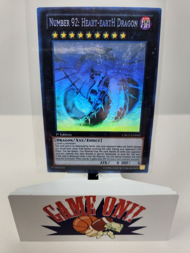 YuGiOh Number 92: Heart-eartH Dragon CBLZ-EN045 1st Edition Ghost Rare MP - Picture 1 of 5