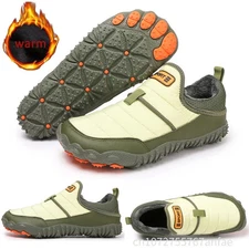 Winter Men Women Warm Casual Barefoot Shoes Snow Shoes Hiking Boots Waterproof