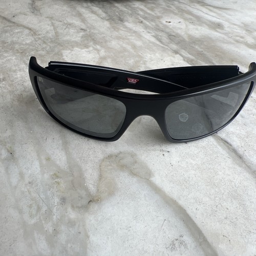 Oakley Crankshaft Polarized Sunglasses OO9239-08 Black/Ghost Text/Chrome Iridium - Picture 10 of 12