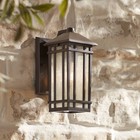 Sierra Craftsman Mission Outdoor Wall Light Fixture Rubbed Bronze 10 1/2" Porch