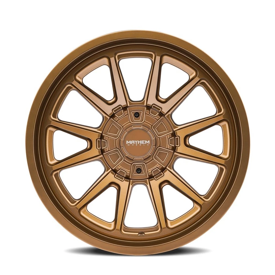 Rueda de bronce satinado Mayhem Intrepid 20x9 8x170 0 mm 20" para llanta Ford F250 F350 Foto 2 de 4