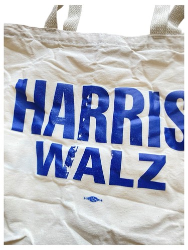 Harris Walz Tote Bag Political Presidential Campaign Merch 18x13” Reusable Shop - Picture 2 of 5