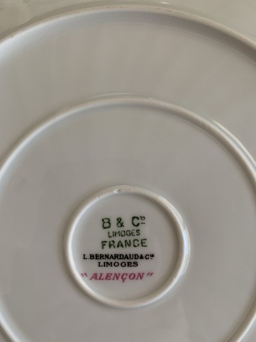 Alencon by BERNARDAUD Dessert/Pie Plate B&C Limoges France 7 3/4” - Picture 5 of 7