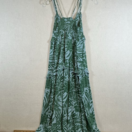 Sofia Vergara Maxi Abito Verde Blu Taglia Large Tropicale - Foto 5 di 5