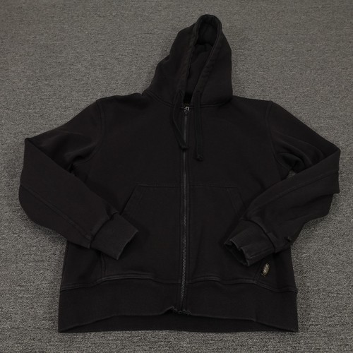 Street & Steel Jacket Mens Medium Black Hoodie Motorcycle Zip Riding - Picture 1 of 10